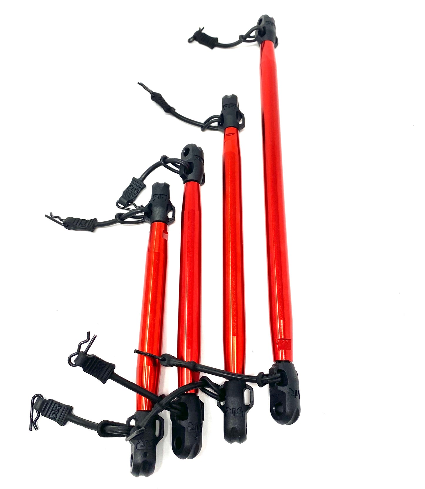 OUTCAST 8S EXB - RED support Braces Bars center front rear Arrma 1/5 ARA5210V2