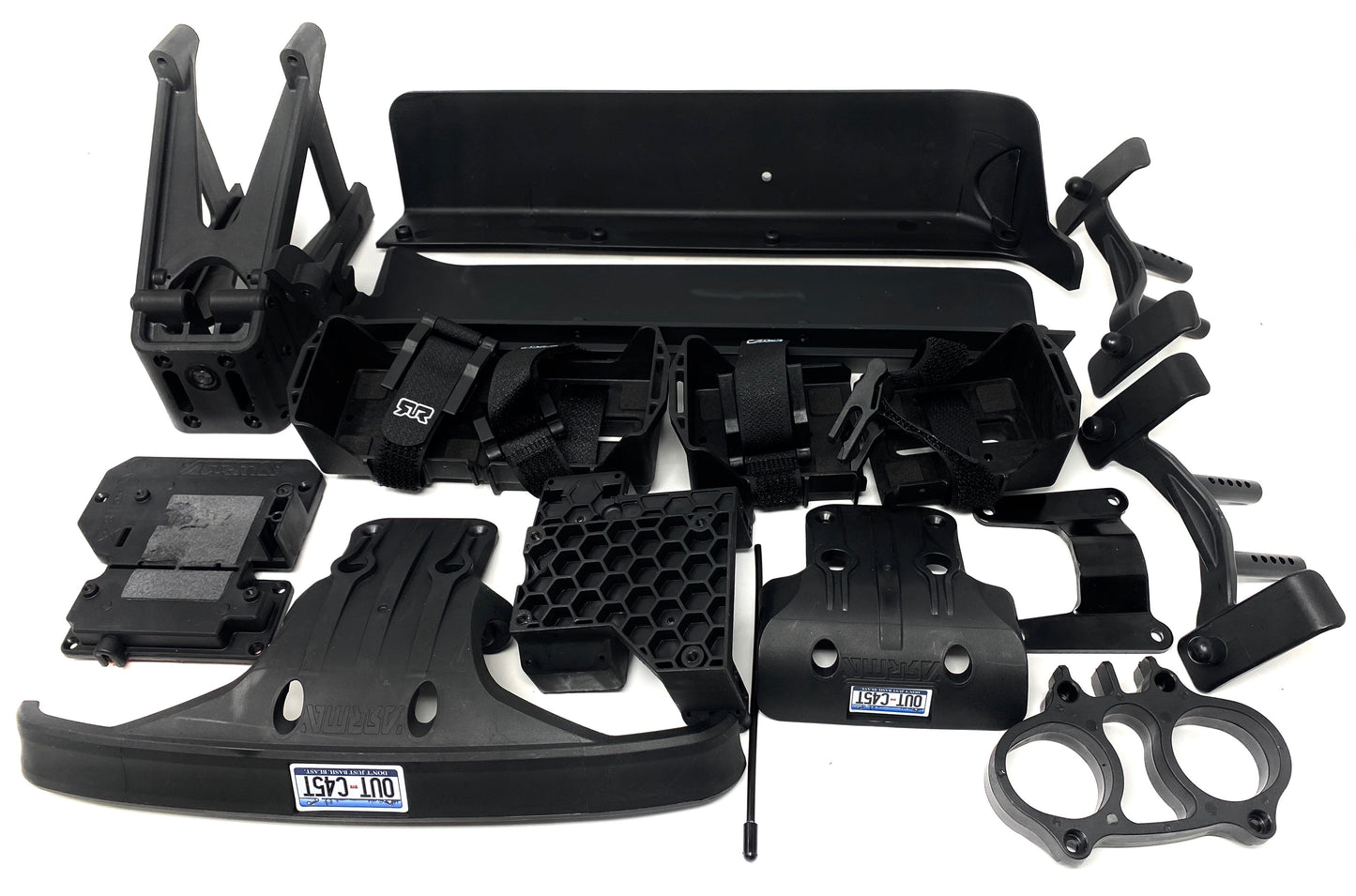 OUTCAST 8S EXB - Side Guards, Battery Tray V2 roll tower Body Post Arrma ARA5210V2