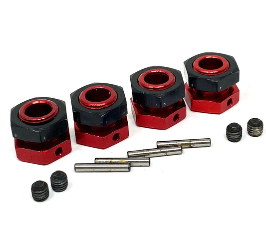 Arrma FELONY 6s - 17mm Hex Hubs (Red Wheel hexes, nuts infraction V2 ARA7617V2