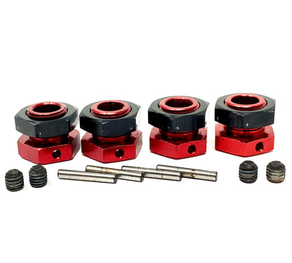 Arrma FELONY 6s - 17mm Hex Hubs (Red Wheel hexes, nuts infraction V2 ARA7617V2