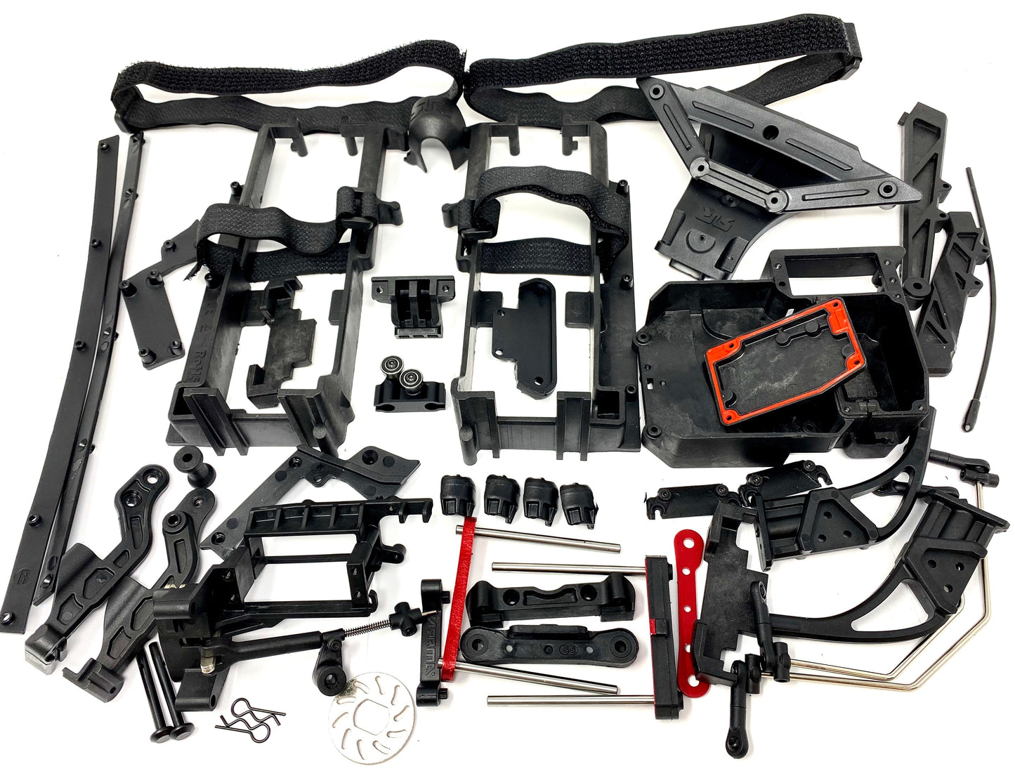 Arrma INFRACTION 6s - Battery Tray Sway Bars hand-brake disc braces v2 ARA7615V2