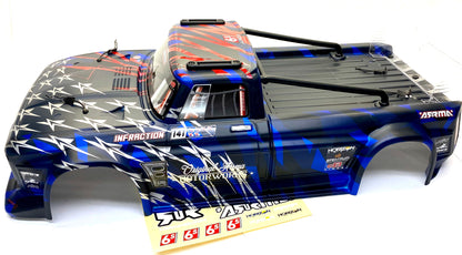 Arrma INFRACTION 6s - Body Shell (BLUE painted, roll cage Street Bash ARA7615V2