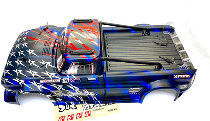 Arrma INFRACTION 6s - Body Shell (BLUE painted, roll cage Street Bash ARA7615V2