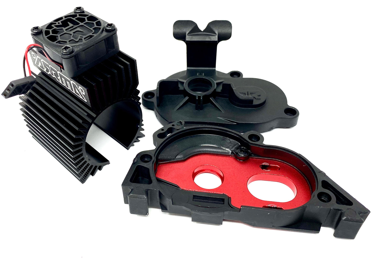 Arrma GRANITE 4x4 3s BLX - Aluminum Red Mount Motor Fan senton typhon ARA4302V3