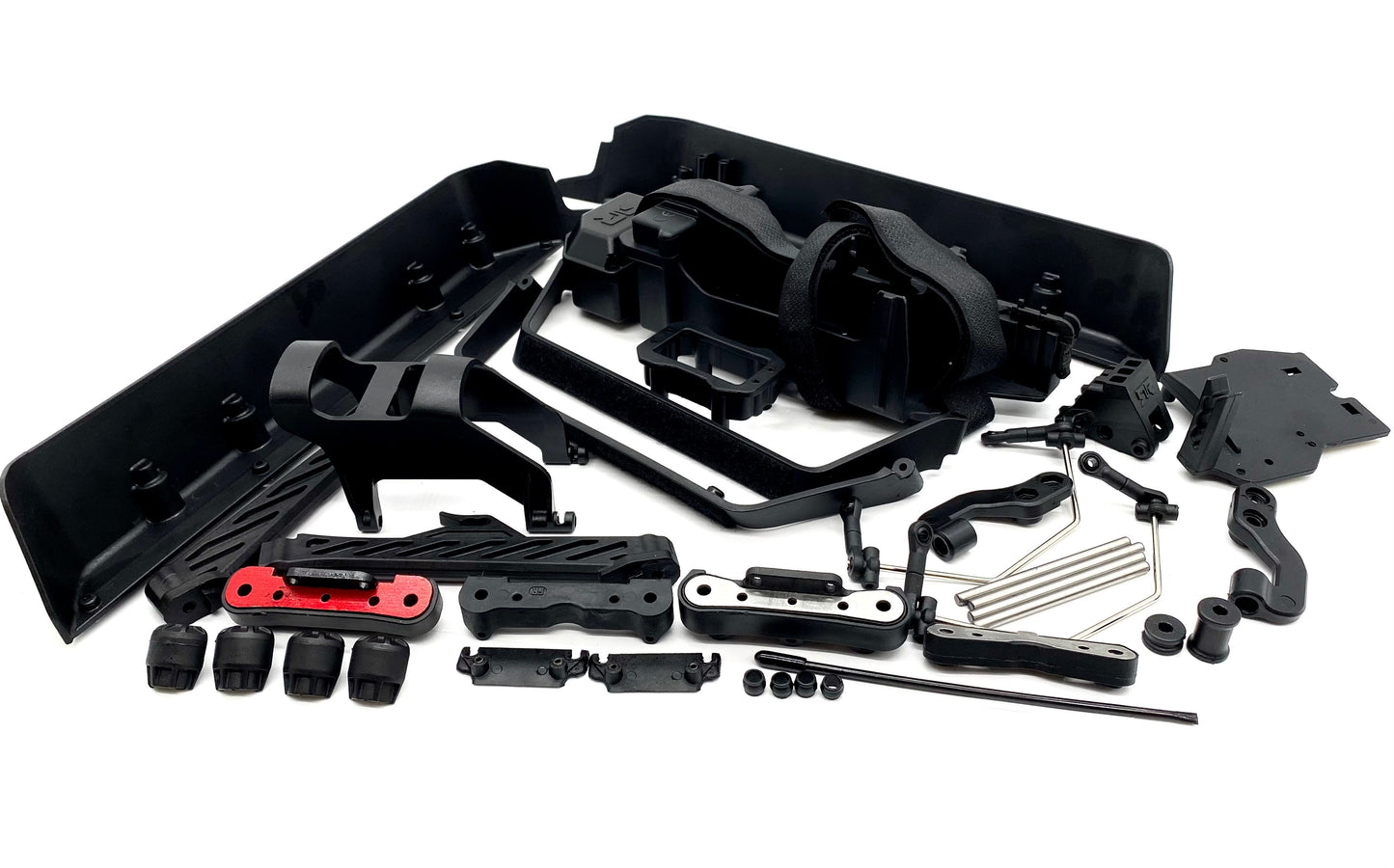 Arrma MOJAVE 6s BLX V2 - Side Guards, Battery Tray, Roll Tower, Chassis Braces ARA7604V2