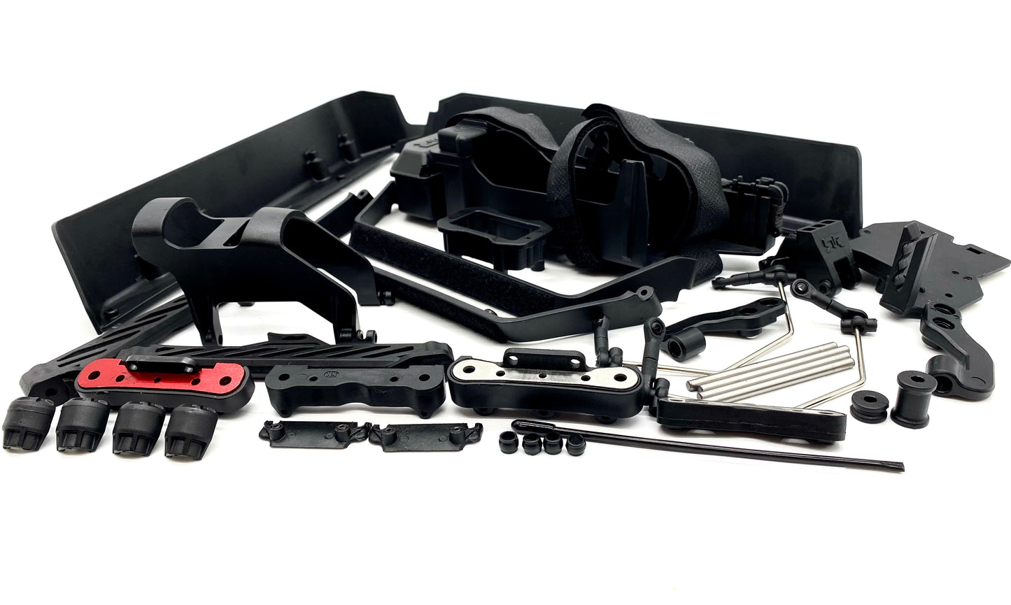 Arrma MOJAVE 6s BLX V2 - Side Guards, Battery Tray, Roll Tower, Chassis Braces ARA7604V2