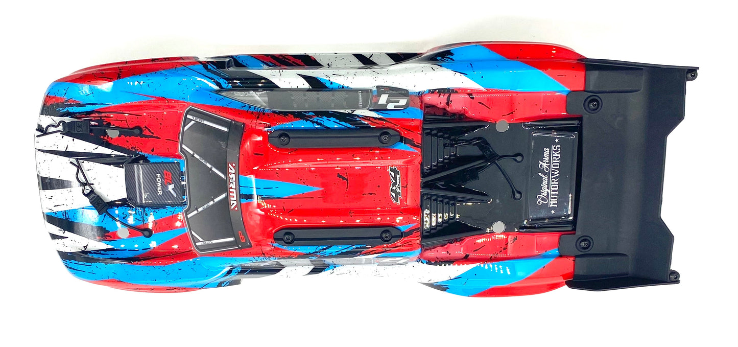 Arrma VORTEKS 4x4 3s BLX - Body Shell (Red/White painted decalled ARA4305V3