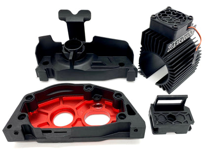 Arrma Mojave 4s 4x4 - Aluminum Motor Mount Set, heatsink, fan ARA4404