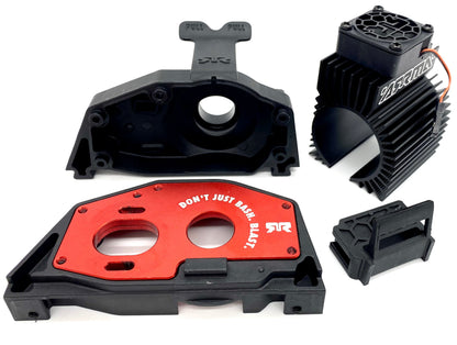 Arrma Mojave 4s 4x4 - Aluminum Motor Mount Set, heatsink, fan ARA4404