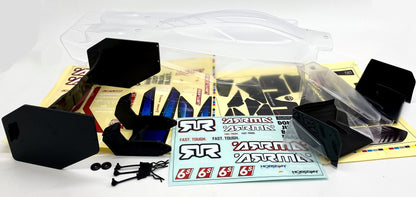 Arrma LIMITLESS v2 6s - Body Shell, wing set mount spoiler decals (Clear ARA7116V2