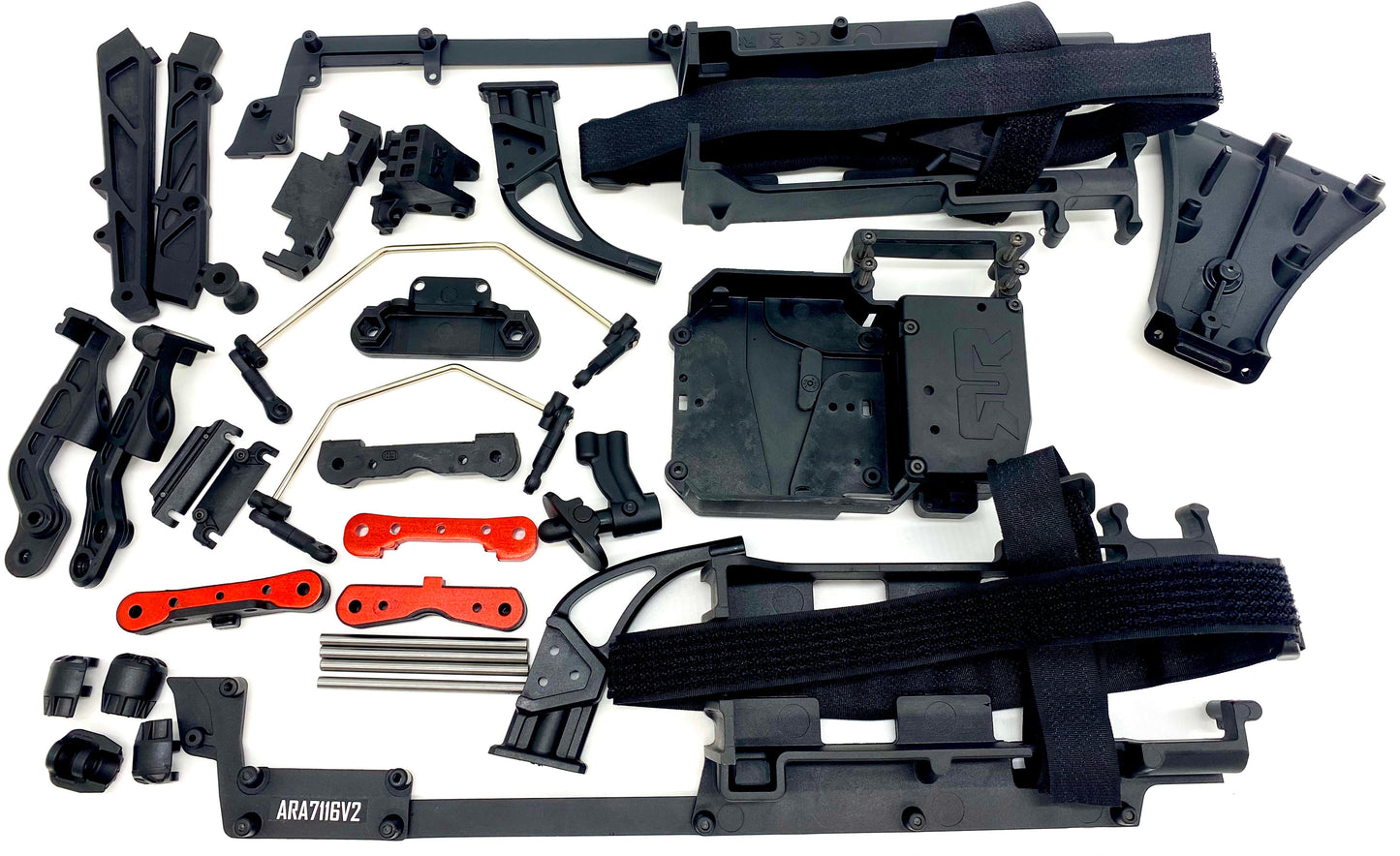 Arrma LIMITLESS v2 6s - Battery Tray Sway Bars Diffuser support brace pin ARA7116V2