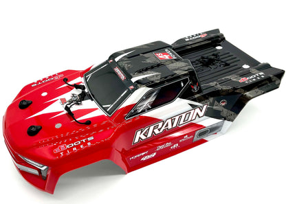 Arrma KRATON 4s 4x4 - Body Shell RED polycarbonate cover, body pins ARA4408V2
