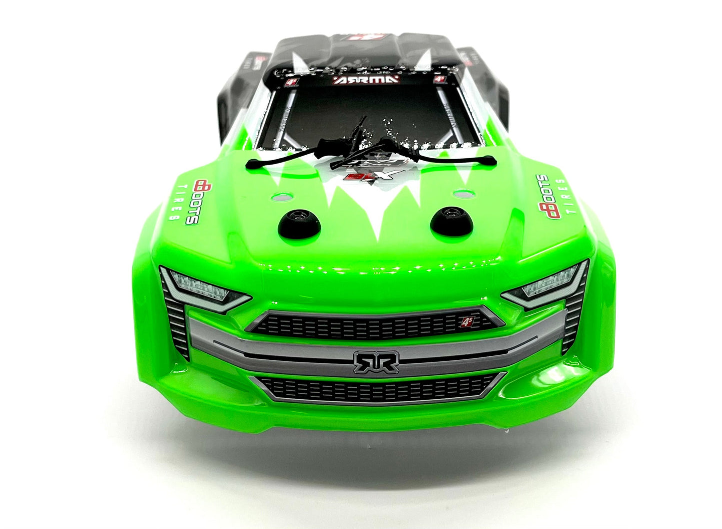 Arrma KRATON 4s 4x4 - Body Shell GREEN polycarbonate cover, body pins ARA4408V2