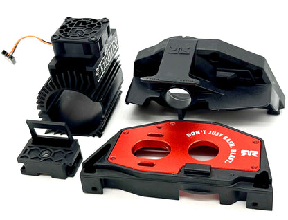 Arrma KRATON 4s 4x4 - Aluminum Motor Mount Set, T3/T4 heatsink, fan ARA4408V2