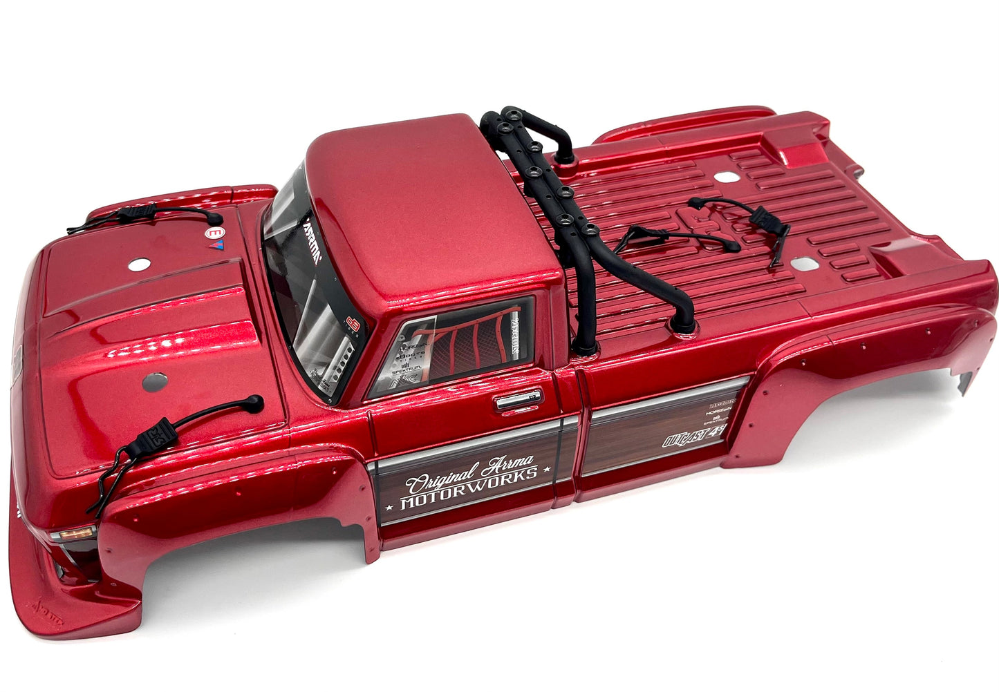 Arrma OUTCAST 4s 4x4 - Body Shell RED polycarbonate cover, rollbar, body pins ARA4410V2