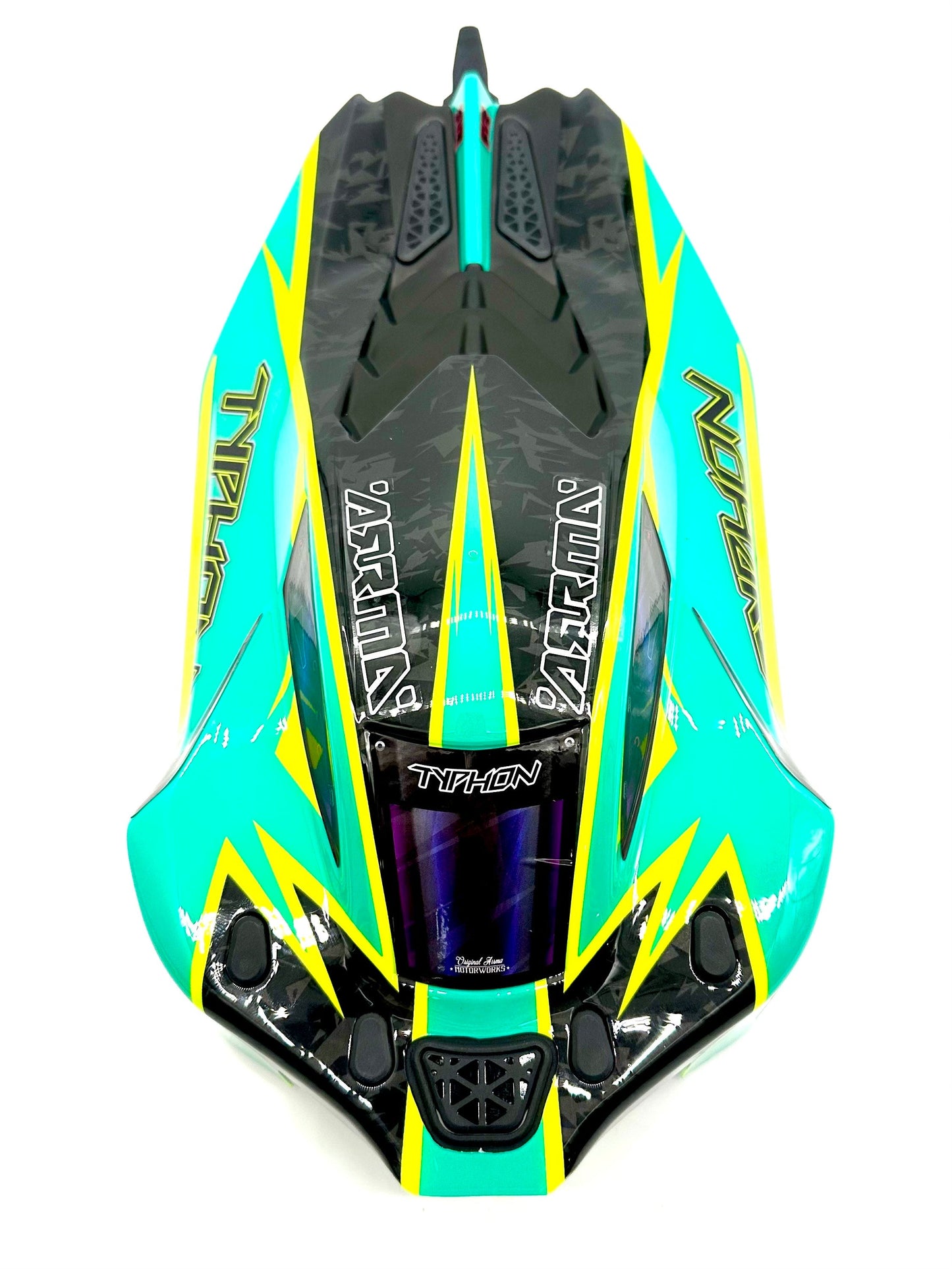 Arrma TYPHON 4x4 223s - Body Shell (Green Teal painted clipless ARA4306V4