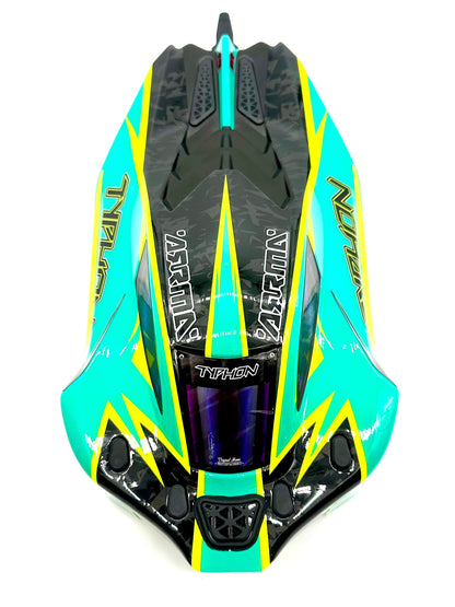 Arrma TYPHON 4x4 223s - Body Shell (Green Teal painted clipless ARA4306V4
