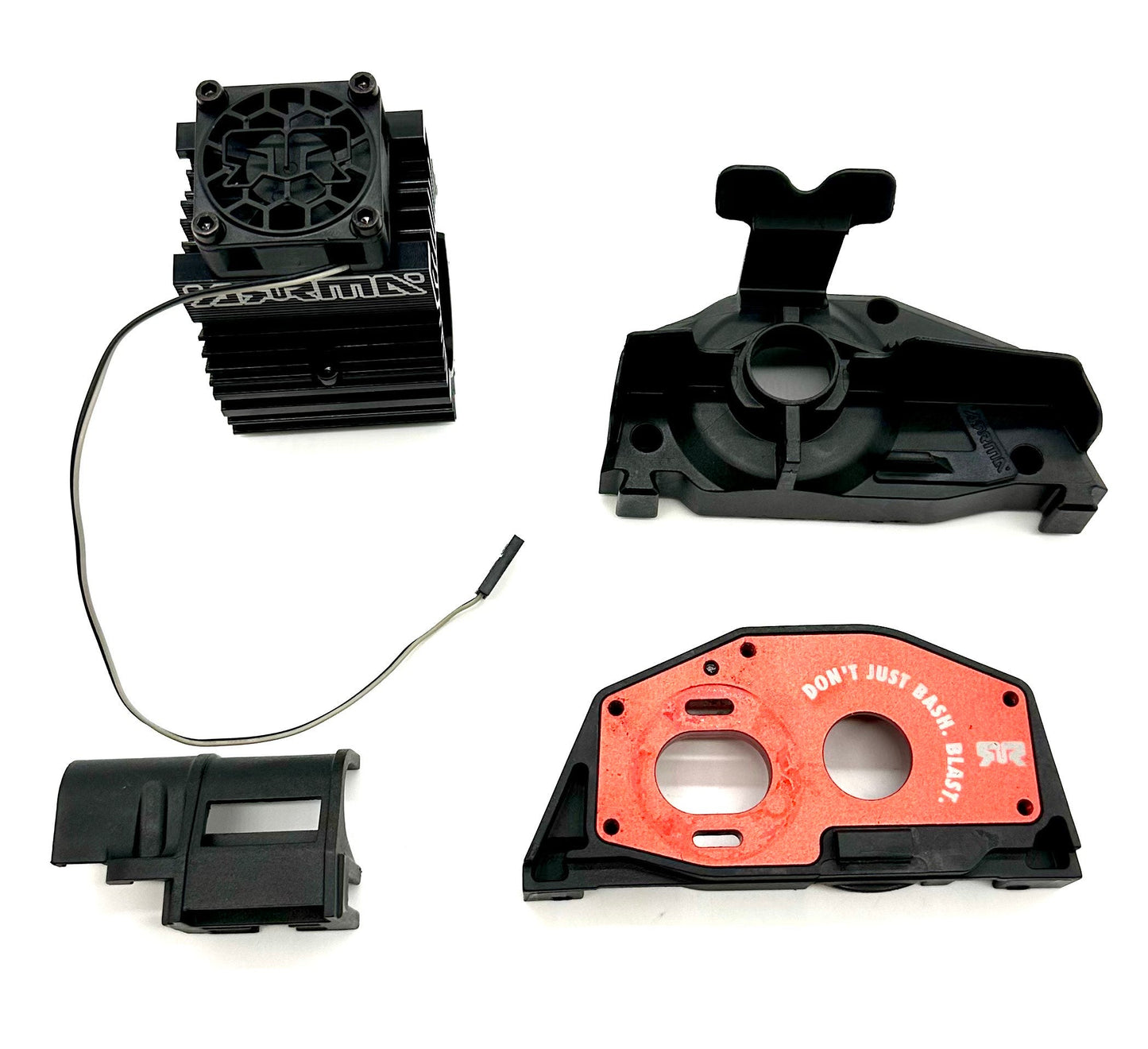 Arrma Vorteks 4x4 223s - Aluminum Red Mount Motor Fan (center diff version) ARA4305V4