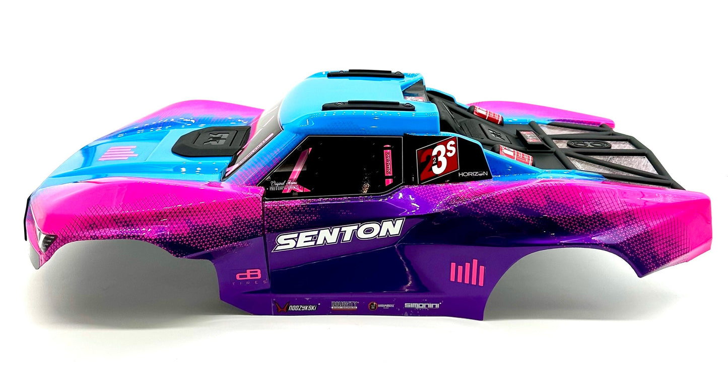 Arrma SENTON 4x4 223s - Body Shell (Pink Blue painted clipless ARA4303V4