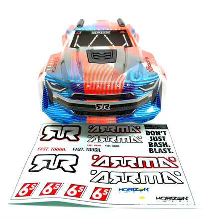 Arrma KRATON 6s V6 BLX - Body Shell (ORANGE Blue cover clipless assembly ARA8608V6