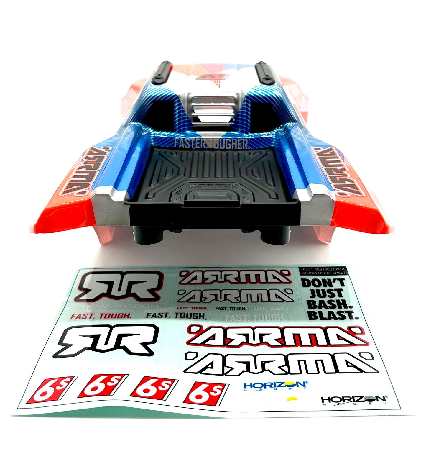 Arrma KRATON 6s V6 BLX - Body Shell (ORANGE Blue cover clipless assembly ARA8608V6