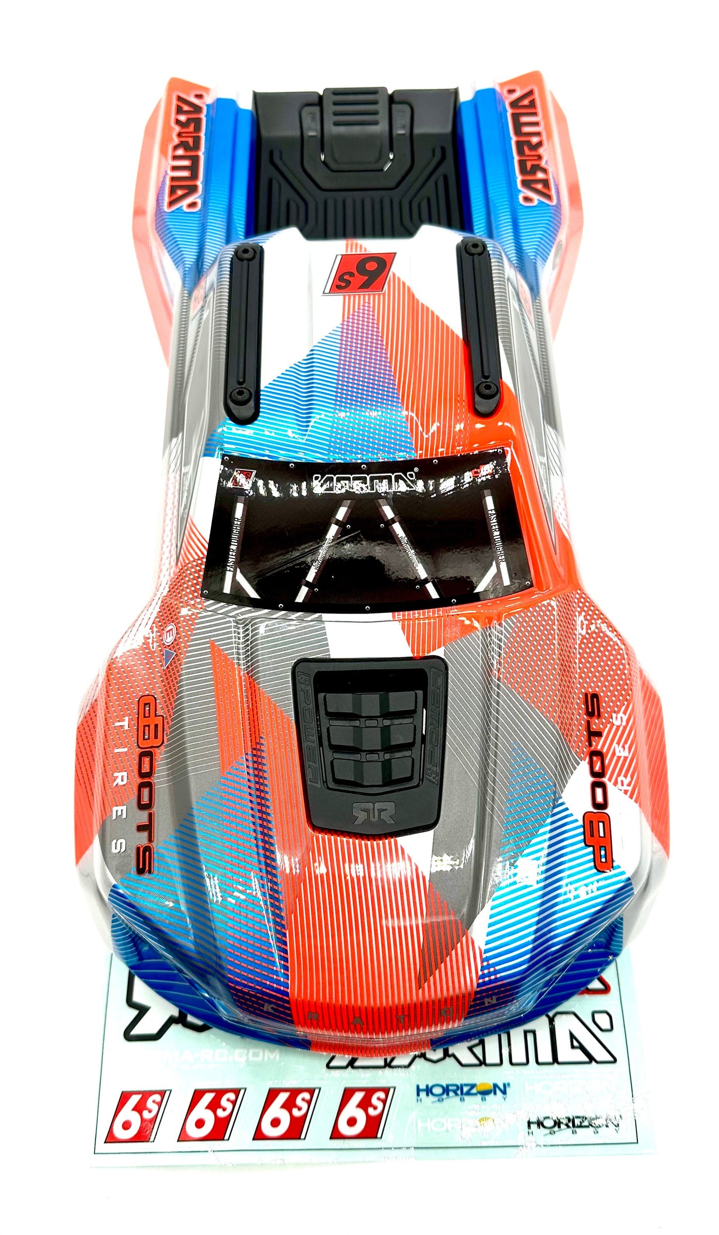 Arrma KRATON 6s V6 BLX - Body Shell (ORANGE Blue cover clipless assembly ARA8608V6