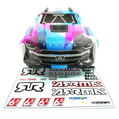Arrma KRATON 6s V6 BLX - Body Shell (PINK Blue cover clipless assembly ARA8608V6
