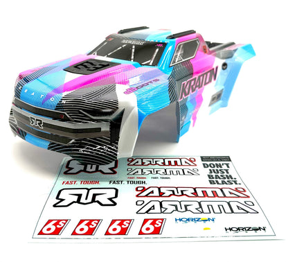 Arrma KRATON 6s V6 BLX - Body Shell (PINK Blue cover clipless assembly ARA8608V6