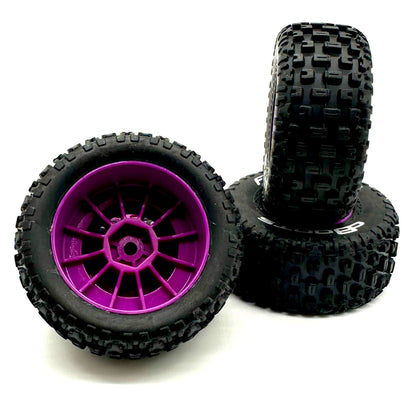 Arrma MOJAVE GROM BLX 223s - Wheels & Tires (PURPLE set of 4) fortress dboots 4x4 ARA2304