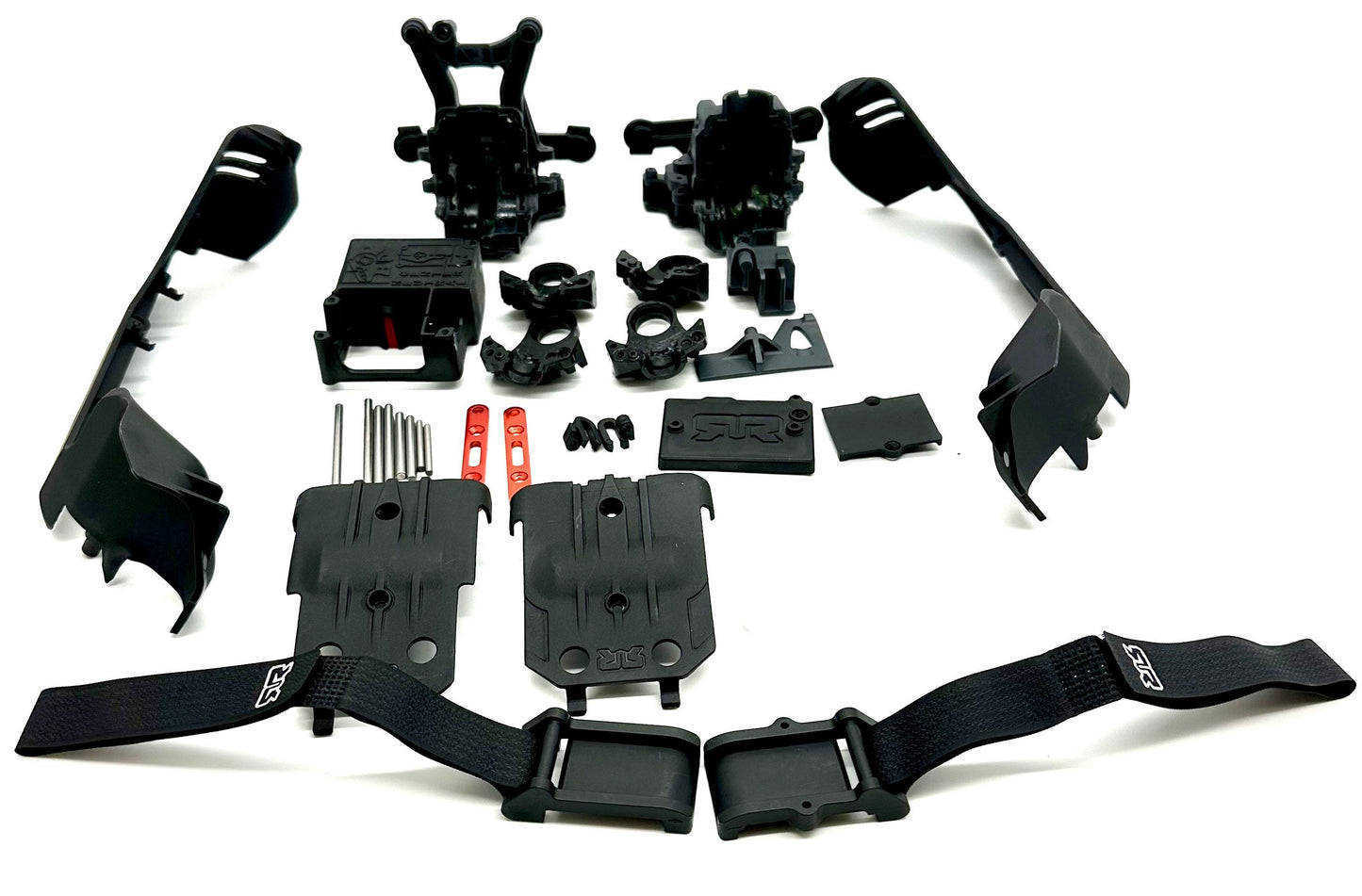 Arrma Vorteks 4x4 223s - Body Mounts, Straps Towers hinge pins Bulkhead ARA4305V4
