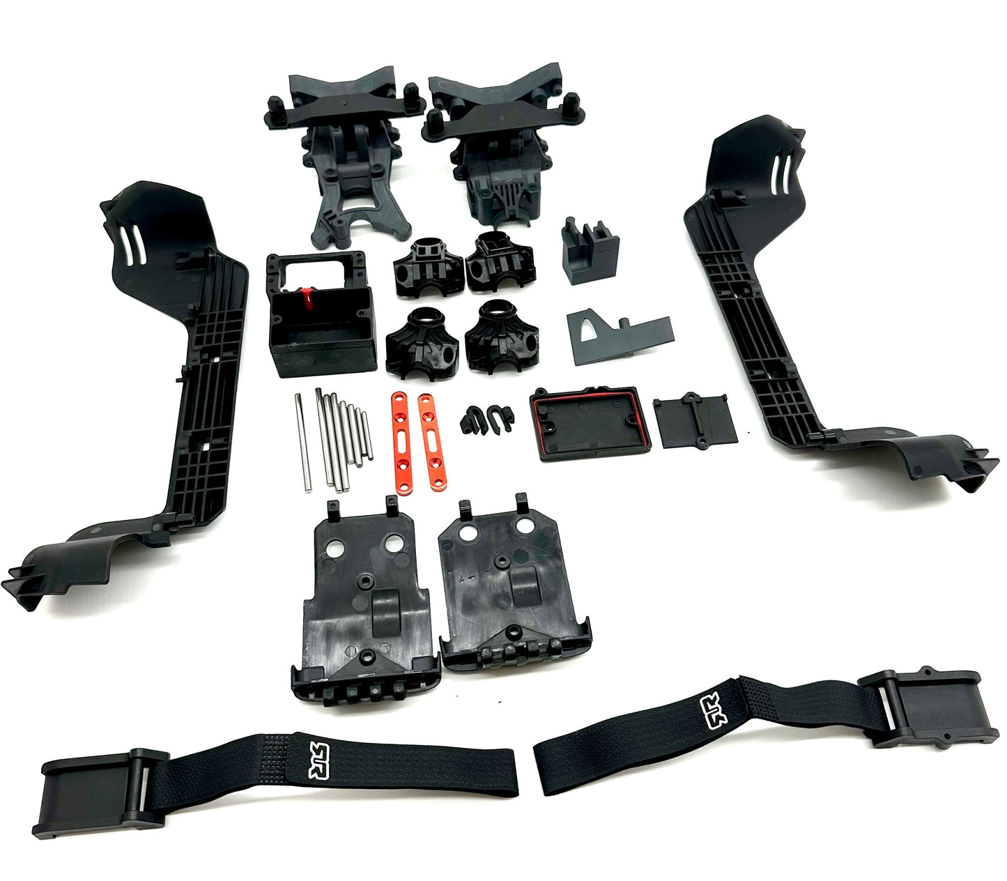 Arrma Vorteks 4x4 223s - Body Mounts, Straps Towers hinge pins Bulkhead ARA4305V4