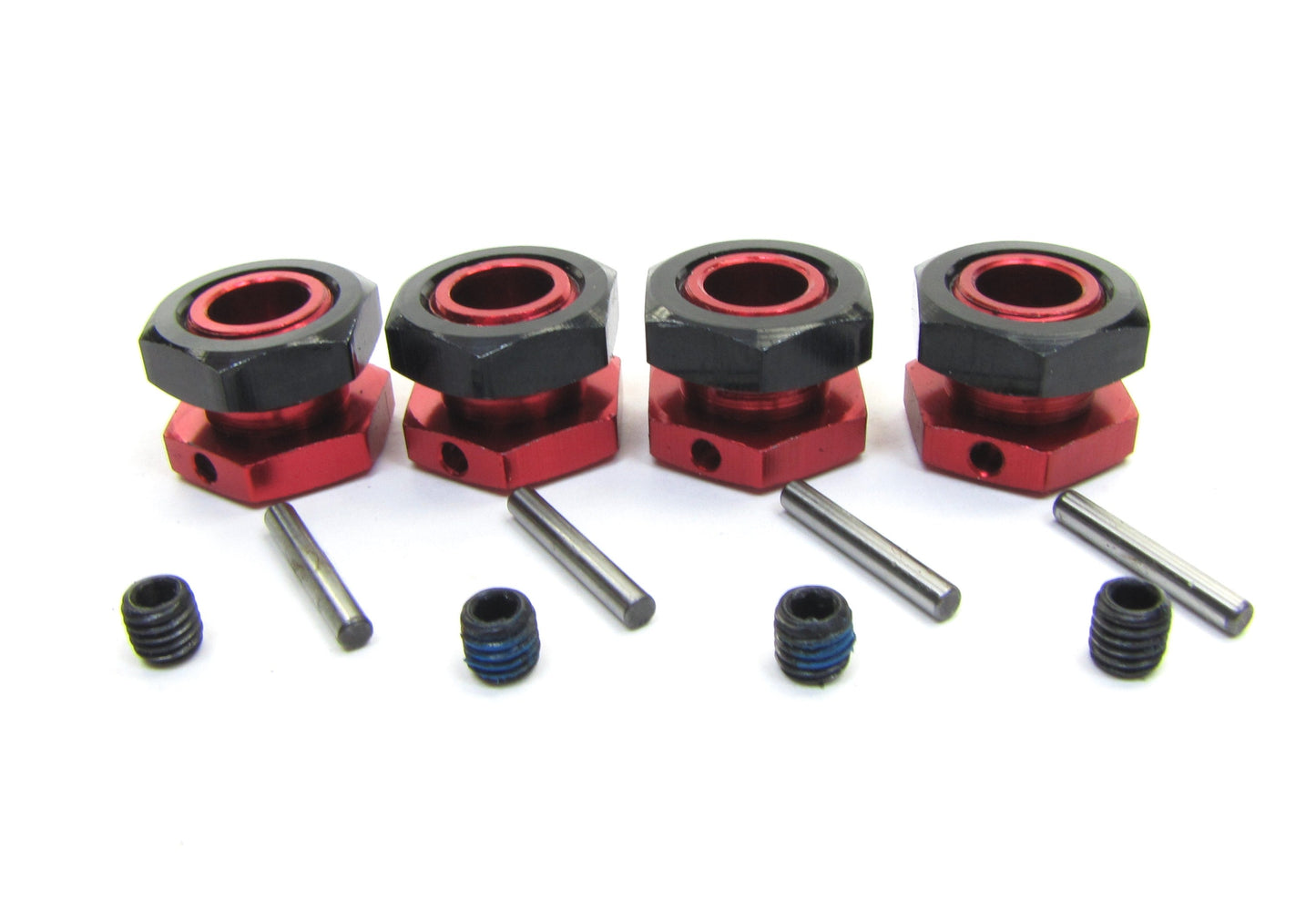 Arrma TYPHON 6s V5 BLX - 17mm Hex Hubs (16.5mm Adaptors Wheel Red nuts ARA8606V5
