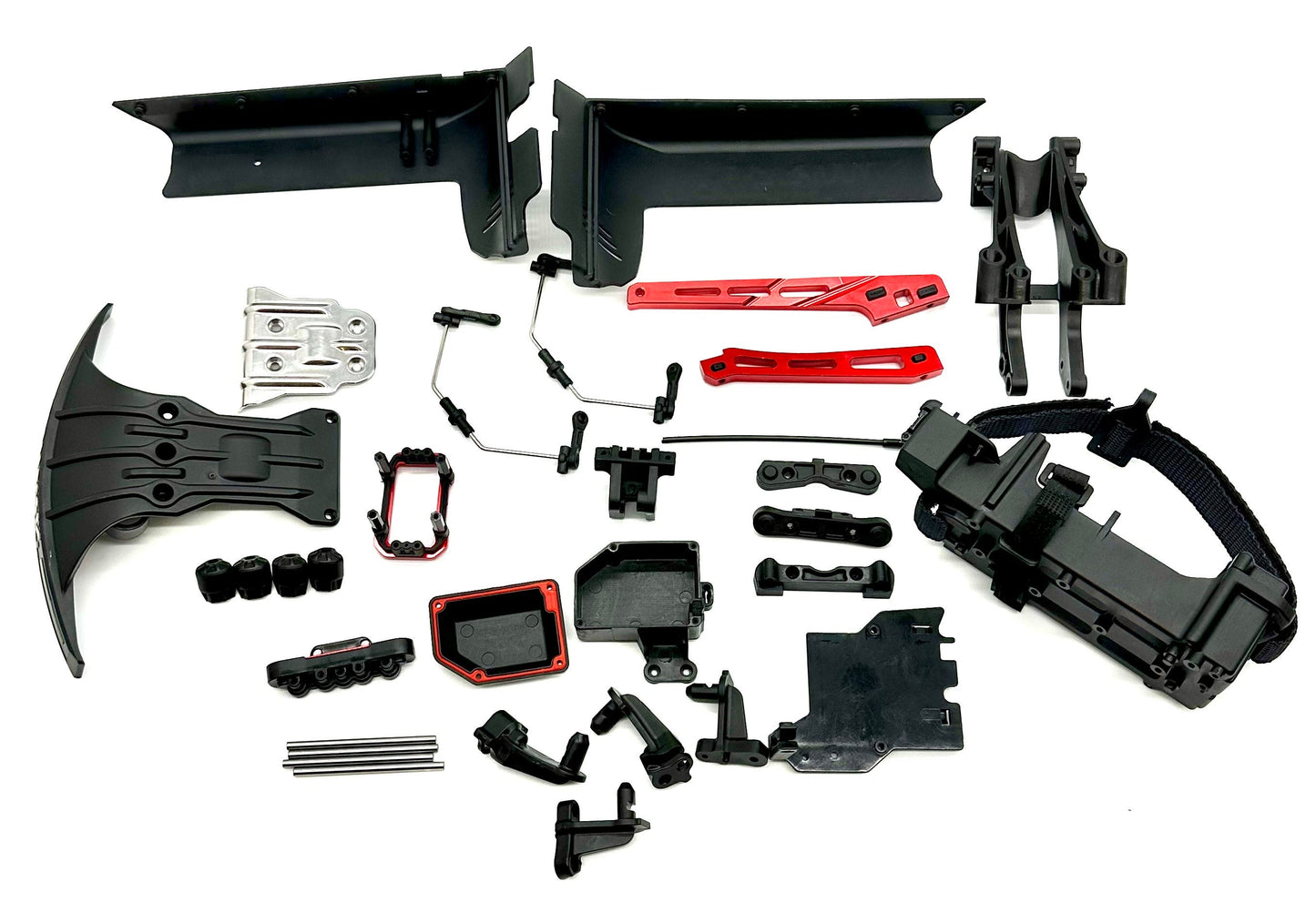 Arrma Kraton 6s EXB - Side Guards, Battery Tray, bumper, wing mount etc ARA8708V6