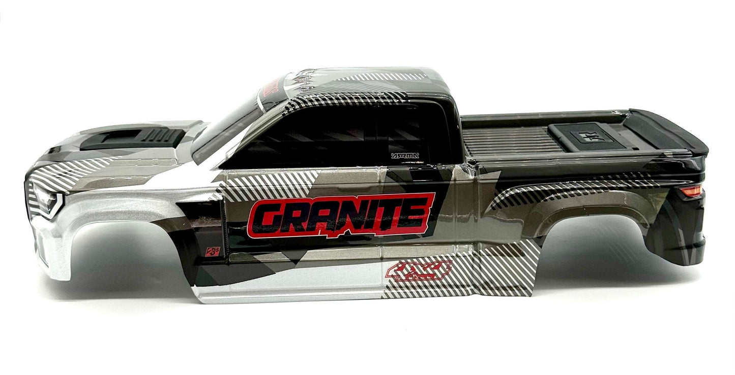 Arrma GRANITE 4x4 223s - Body Shell (Gun Metal painted clipless ARA4302V4