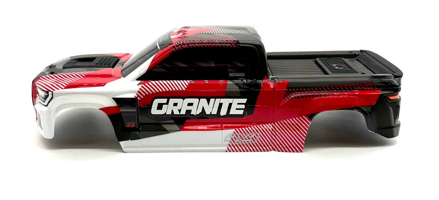 Arrma GRANITE 4x4 223s - Body Shell (Red painted clipless ARA4302V4
