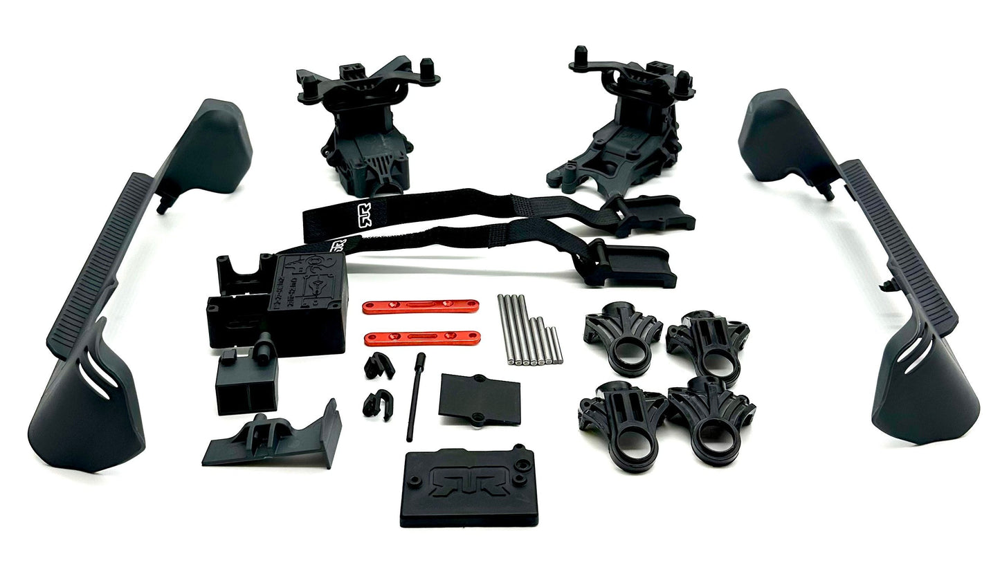Arrma Big Rock 4x4 223s - Side Guards (Body Mounts, Straps, Hinge pins, Bulkhead) ARA4312V4