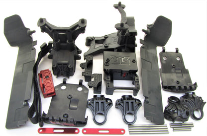 Arrma BIG ROCK 4x4 3s BLX - Side Guards Towers Mounts Bulkhead  ARA4312v3