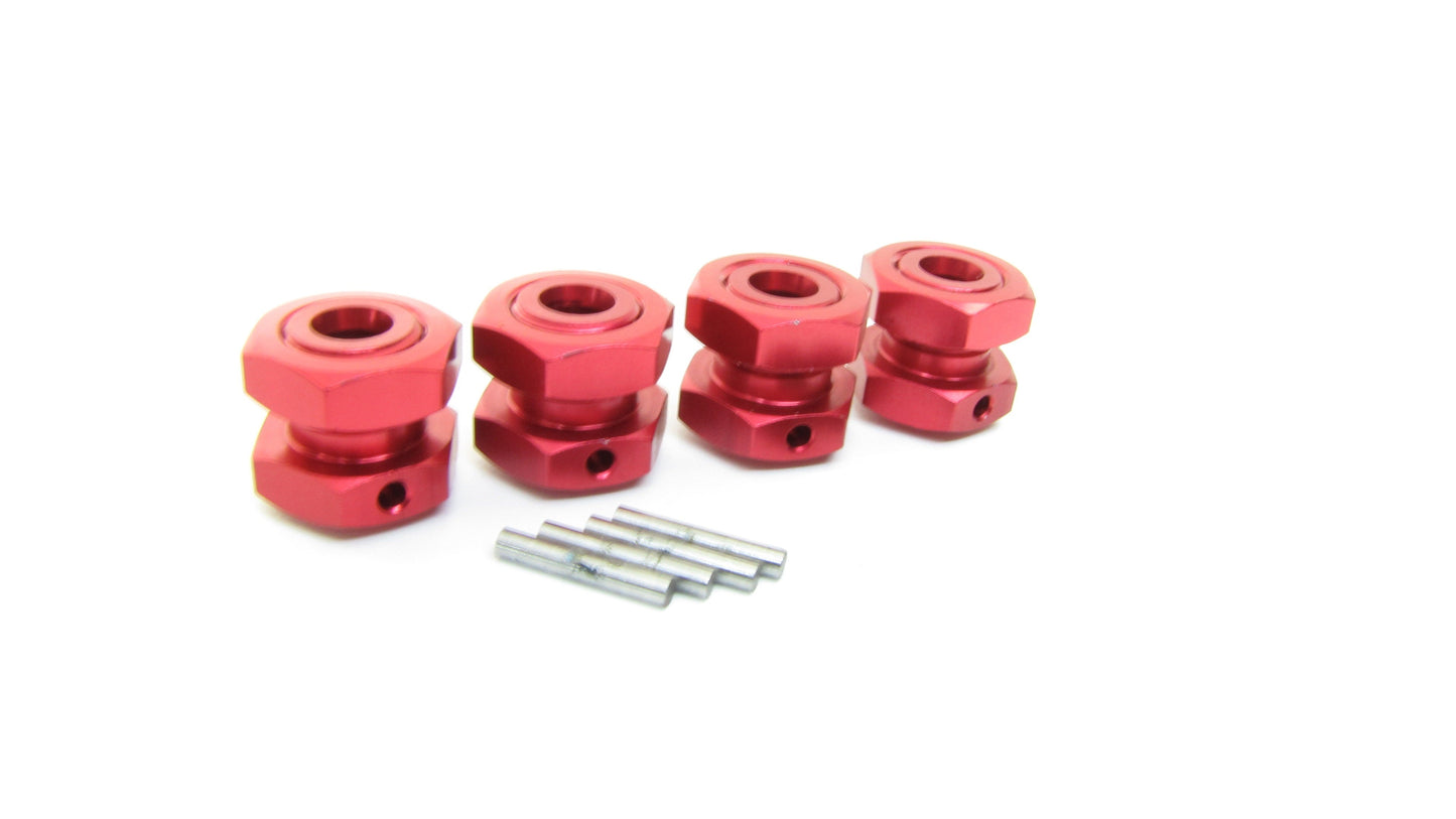 Arrma TYPHON 4x4 3s BLX - 17mm RED Aluminum wheel HEX HUBS Nuts ARA4306V3