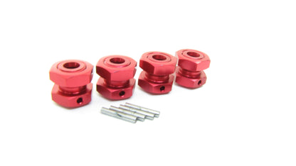 Arrma TYPHON 4x4 223s - 17mm RED Aluminum wheel HEX HUBS Nuts ARA4306V4