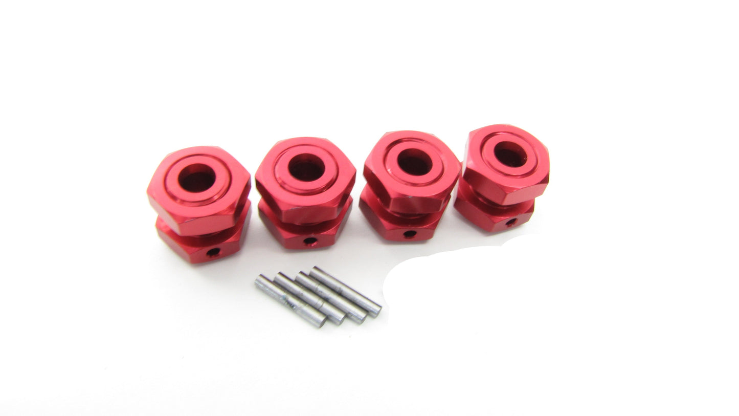 Arrma TYPHON 4x4 3s BLX - 17mm RED Aluminum wheel HEX HUBS Nuts ARA4306V3