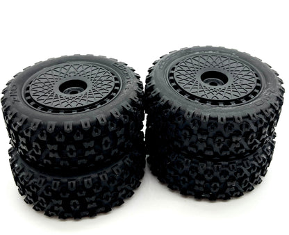 Arrma TYPHON GROM BLX - Wheels & Tires (set of 4) 2-ho dboots ARA2306