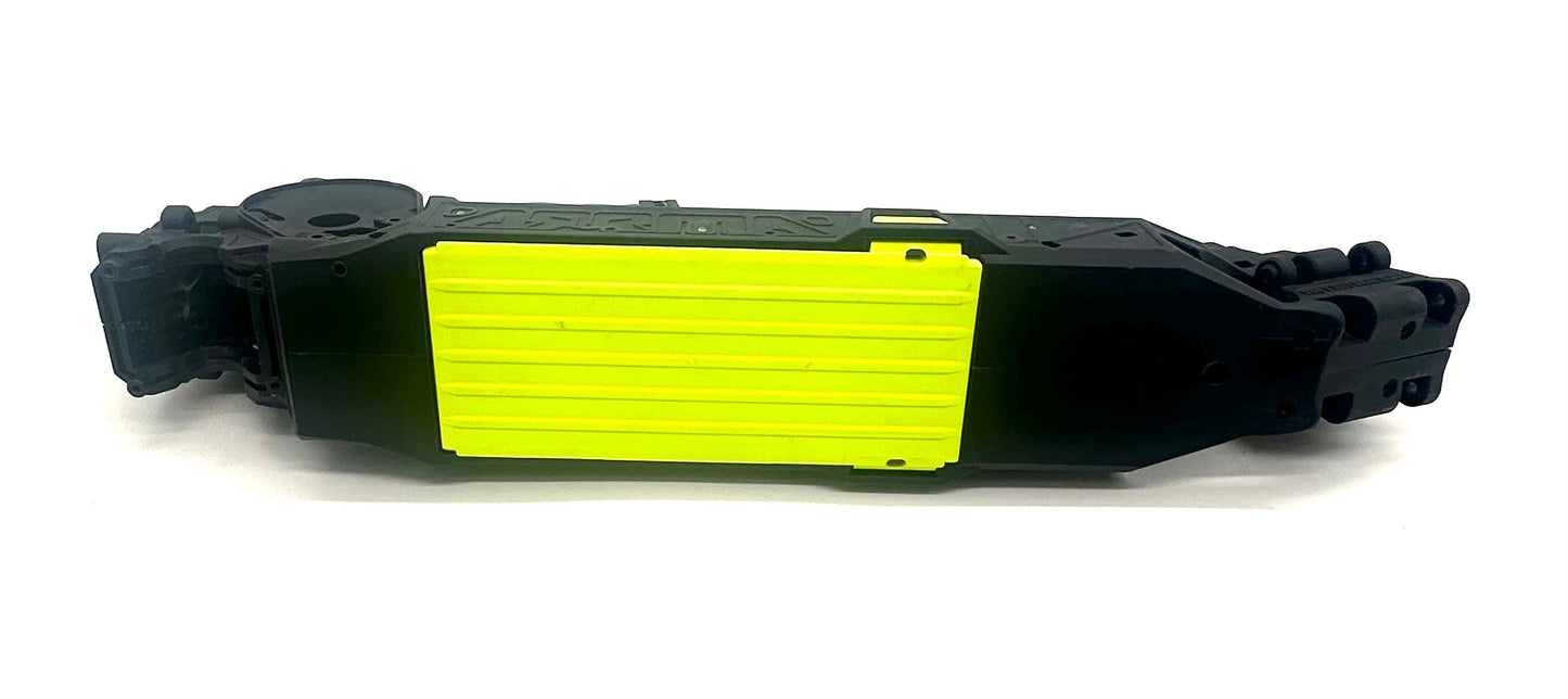Arrma FURY 223S 2wd - Chassis (Fluoro Yellow LWB right left halves mega ARA3521T2