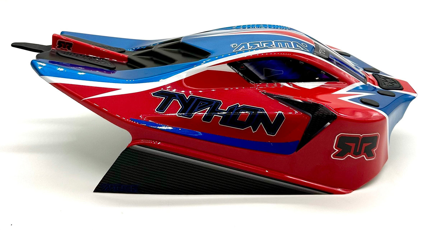 Arrma TYPHON 4x4 223s - Body Shell (Red painted clipless ARA4306V4)
