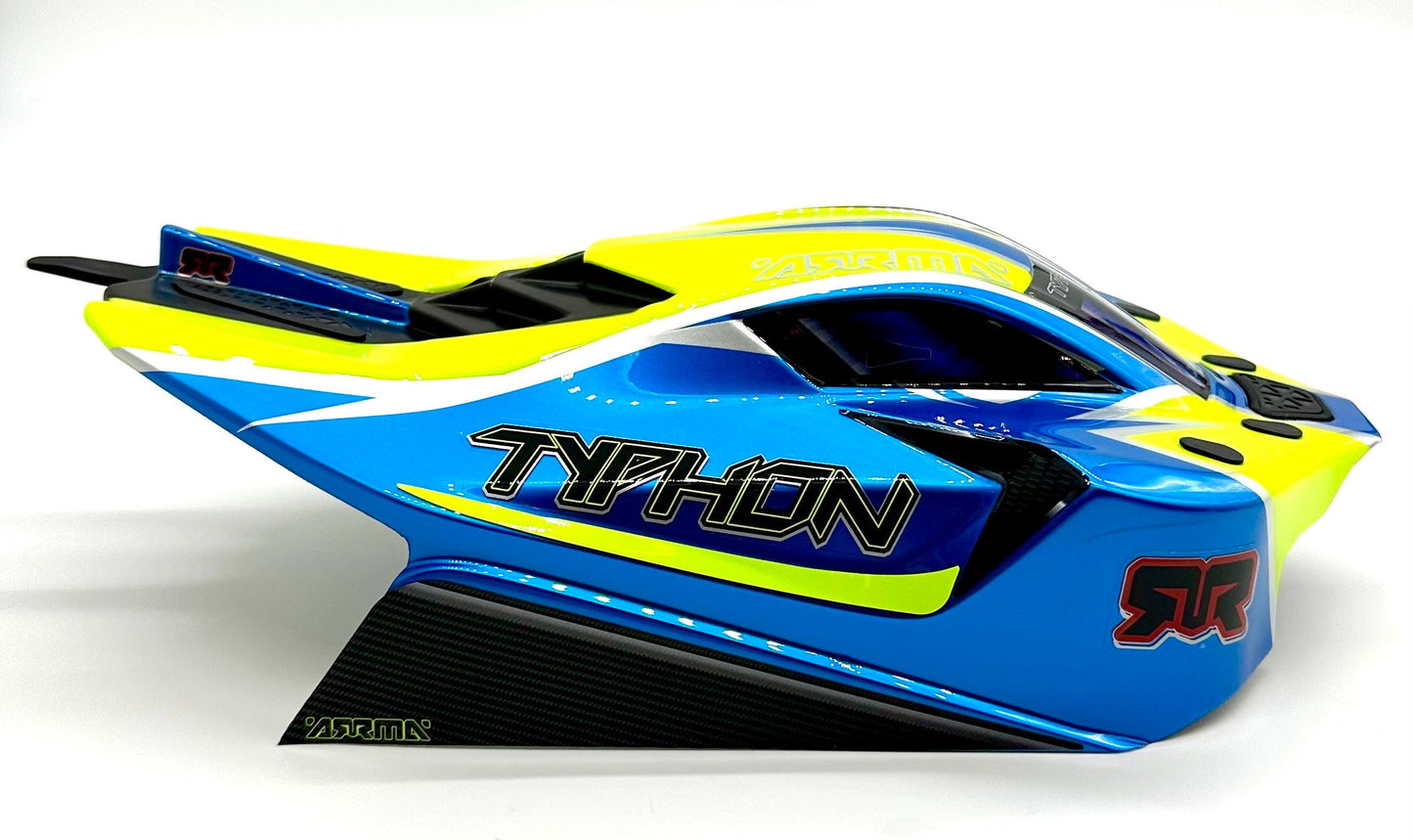 Arrma TYPHON 4x4 223s - Body Shell (Blue painted clipless ARA4306V4)