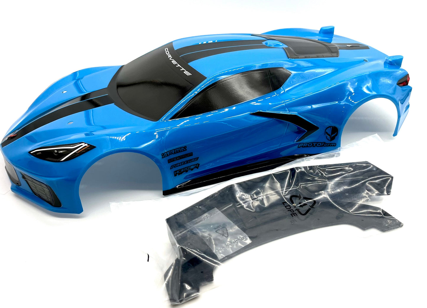 Arrma FELONY 6s - Body Shell (BLUE painted corvette c8 PRM157713 cover ARA7617V2