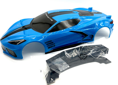 Arrma FELONY 6s - Body Shell (BLUE painted corvette c8 PRM157713 cover ARA7617V2