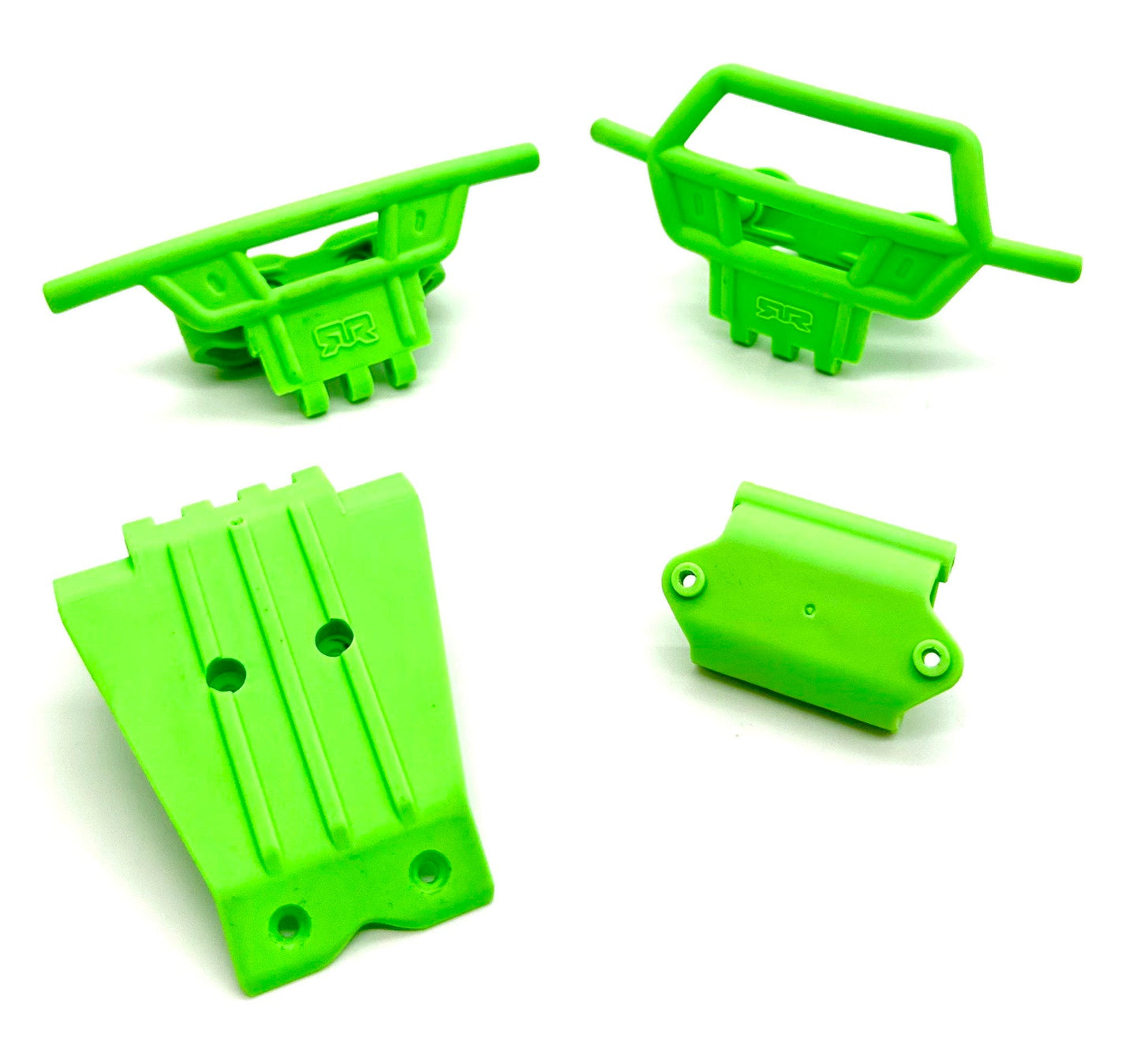 Arrma QUAKE 2wd - Bumpers (GREEN) Front Rear skid Mount Set ARA3537