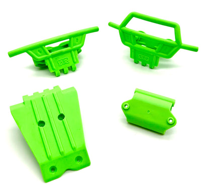 Arrma QUAKE 2wd - Bumpers (GREEN) Front Rear skid Mount Set ARA3537