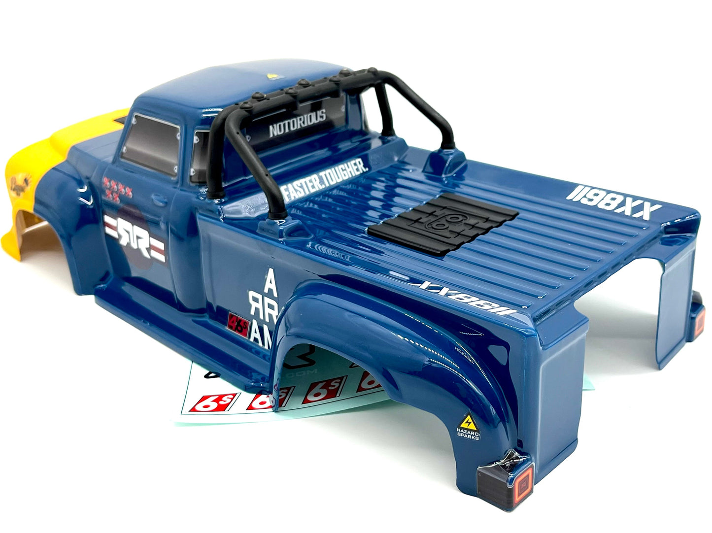 Arrma NOTORIOUS 6s V6 BLX - Body Shell (BLUE polycarbonate outcast cover ARA8611V6