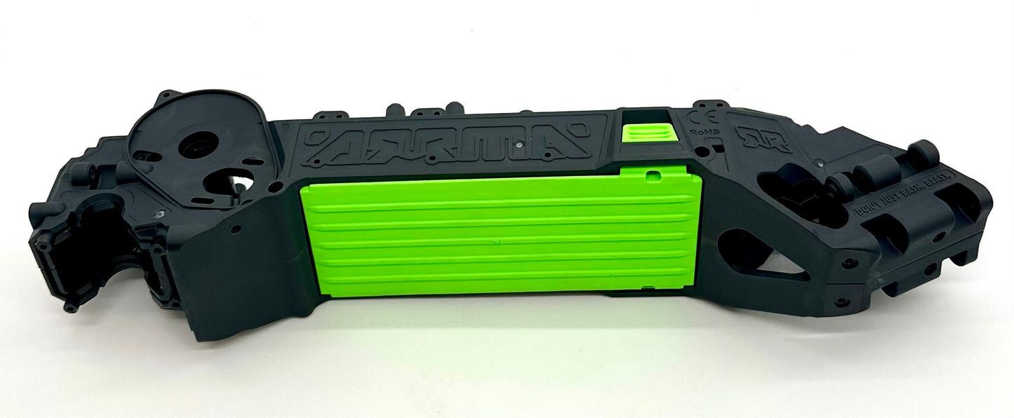 Arrma QUAKE 2wd - Chassis (Green LWB right left halves mega ARA3537